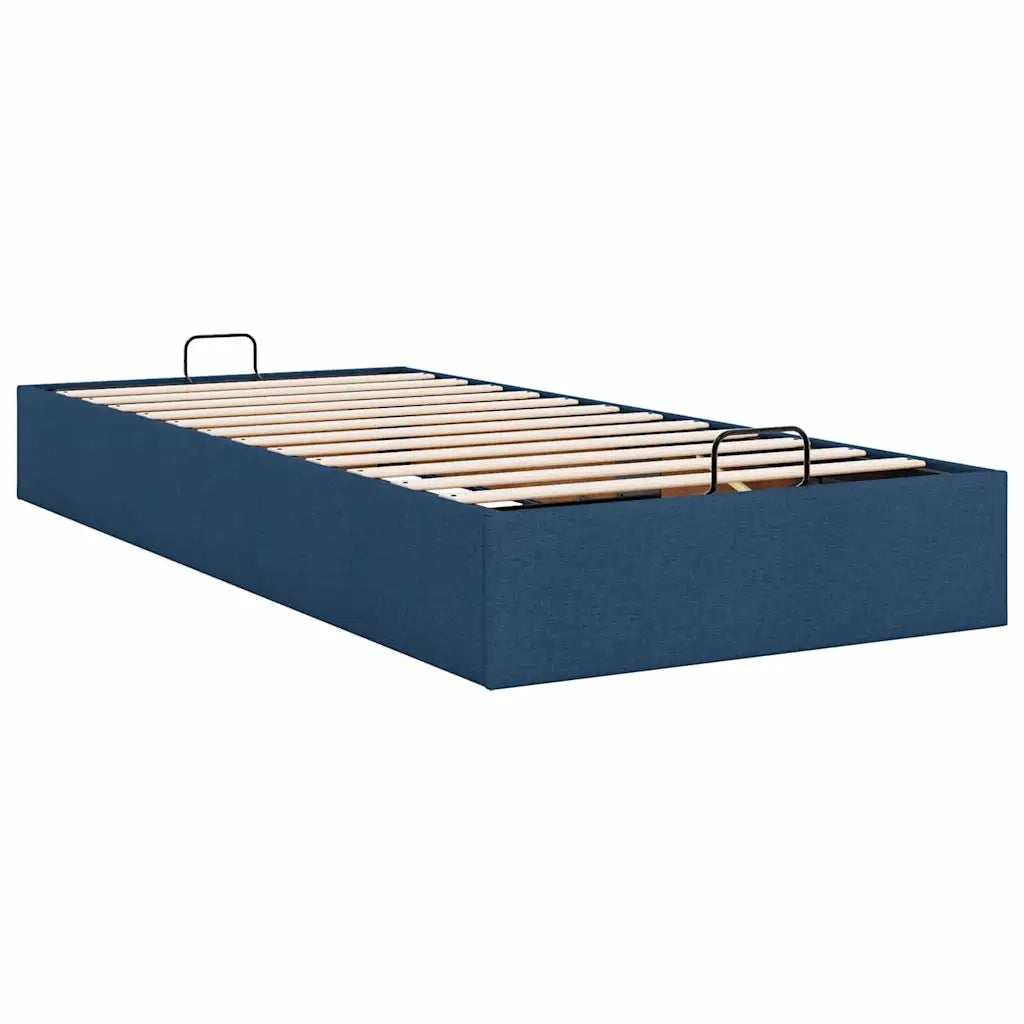 vidaXL Struttura Letto Pouf senza Materasso Blu 80x200 cm in Tessuto