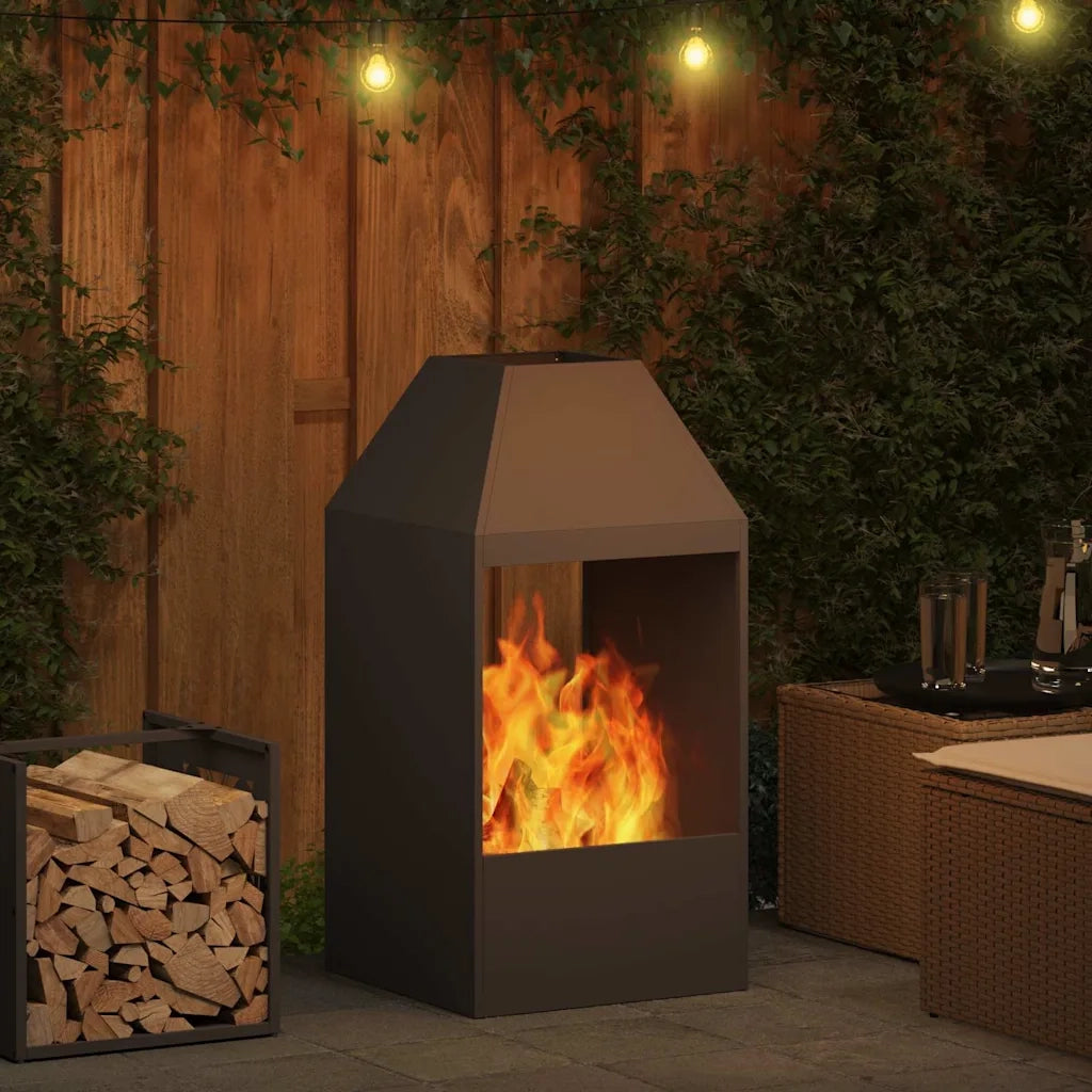 Focolare Nero 50 x 50 x 100 cm Acciaio CFW2744551