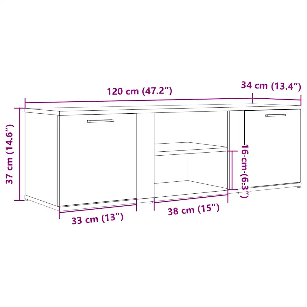 Mobile Porta TV Rovere Artigianale Legno Multistrato