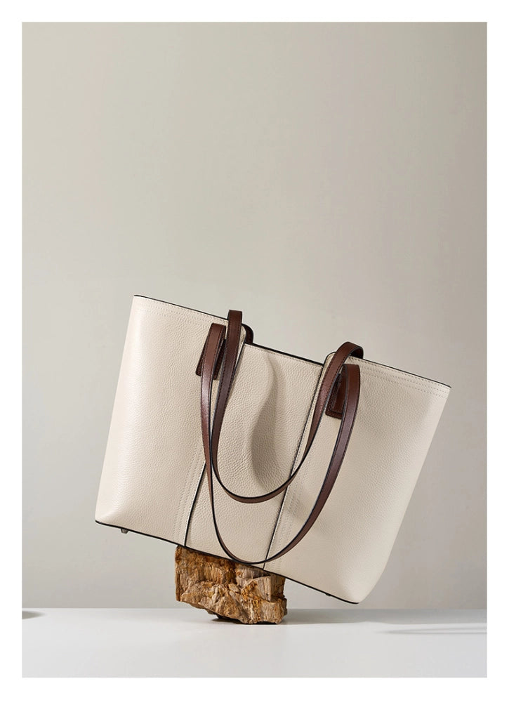 Borsa a tracolla da donna in vera pelle bianca
