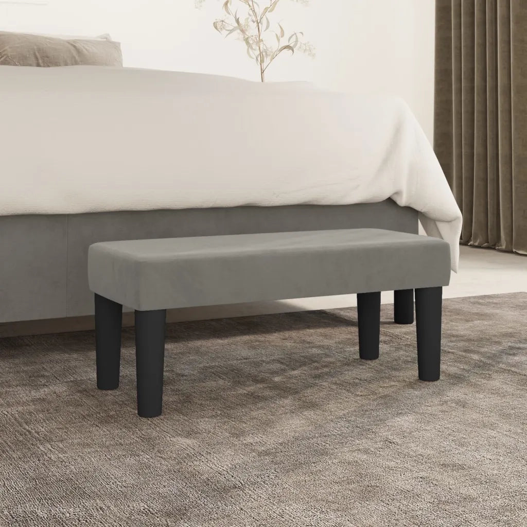 Panca Grigio Chiaro 70x30x30 cm in Velluto CFW1799917