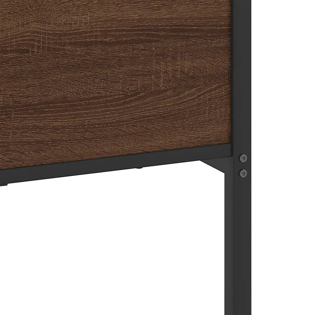 Giroletto senza Materaso in Metallo Rovere Marrone 193x203 cm