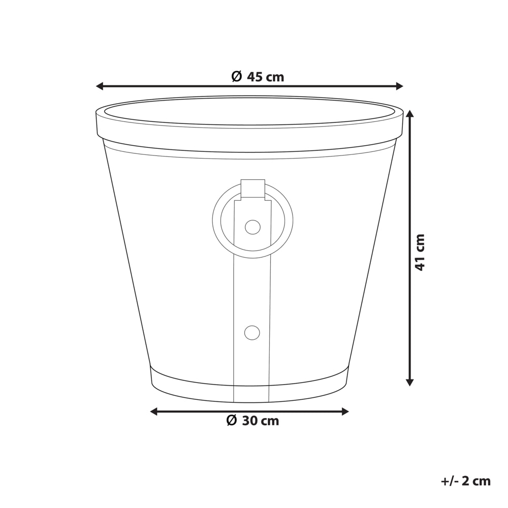 Vaso per piante fioriera in fibra grigio massiccio argilla per esterni 45 x 41 cm per tutte le stagioni