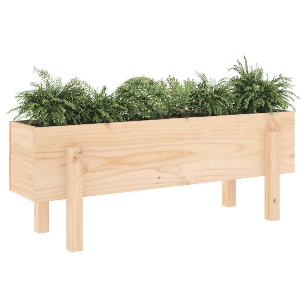 Fioriera Rialzata da Giardino 101x30x38 cm Legno Massello Pino 825184
