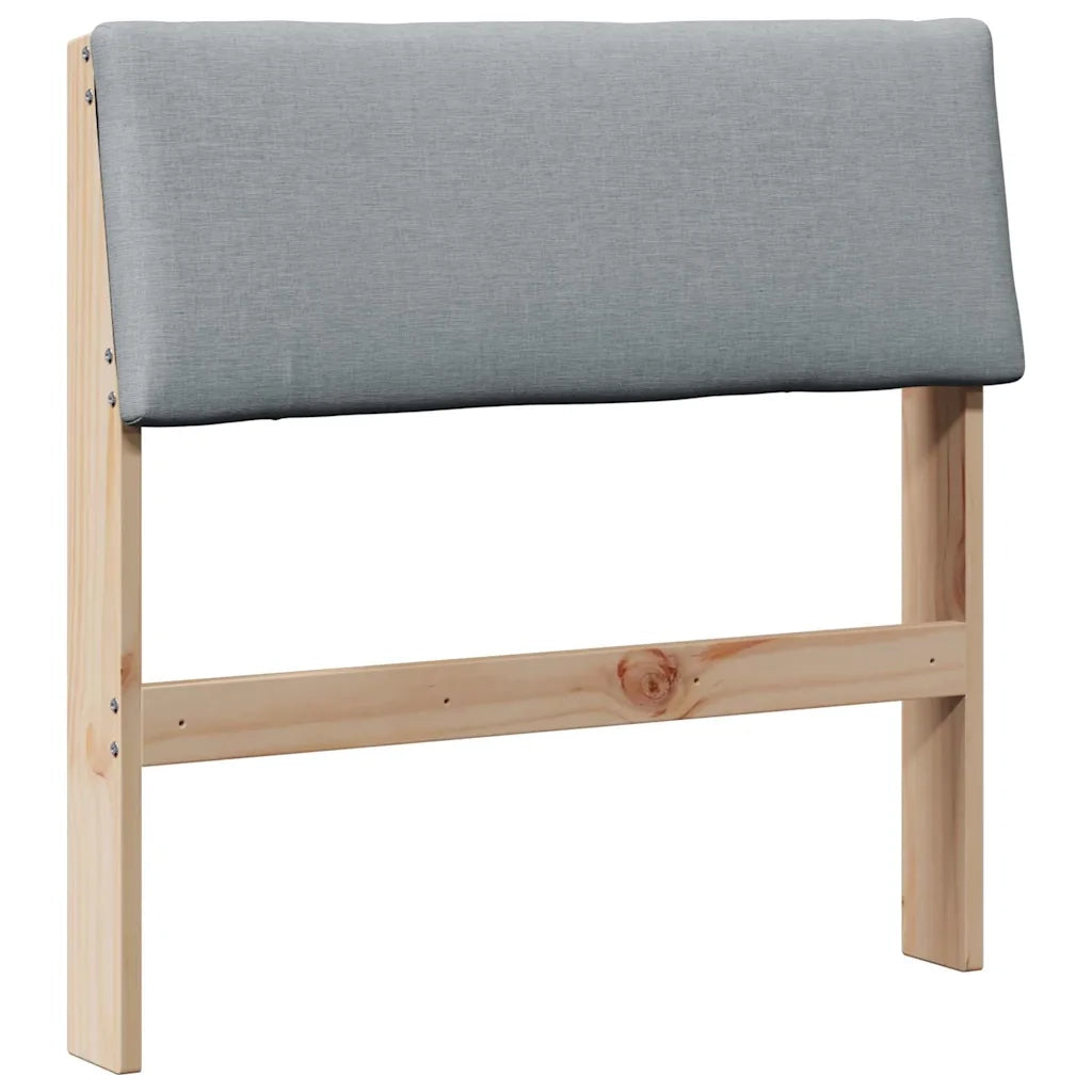 Testiera imbottita Grigio chiaro 80 cm Pino massello 879144