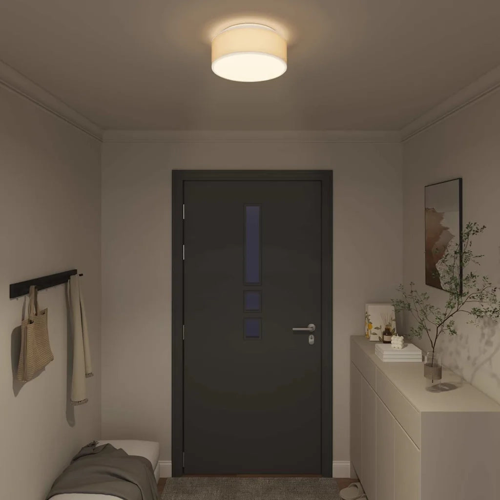 Lampada da soffitto Bianco 30 x 30 x 13,5 cm Tessuto CFW6420086