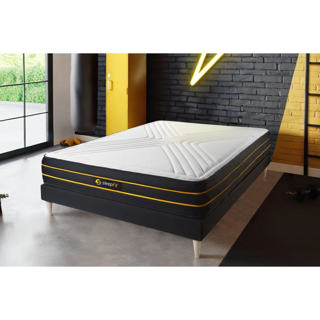Kit rete e materasso ULTRA 130x210cm - Spessore : 26cm - memory foam e micro-molle insacchettate - Bilanciato
