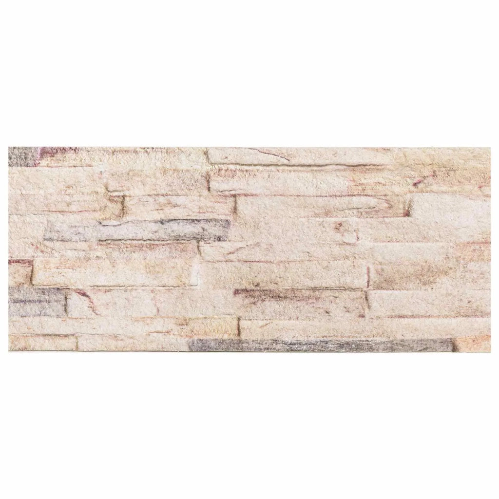 Pannelli da parete 10 pz Bianco e rosso 100 x 25 cm CFW5224339
