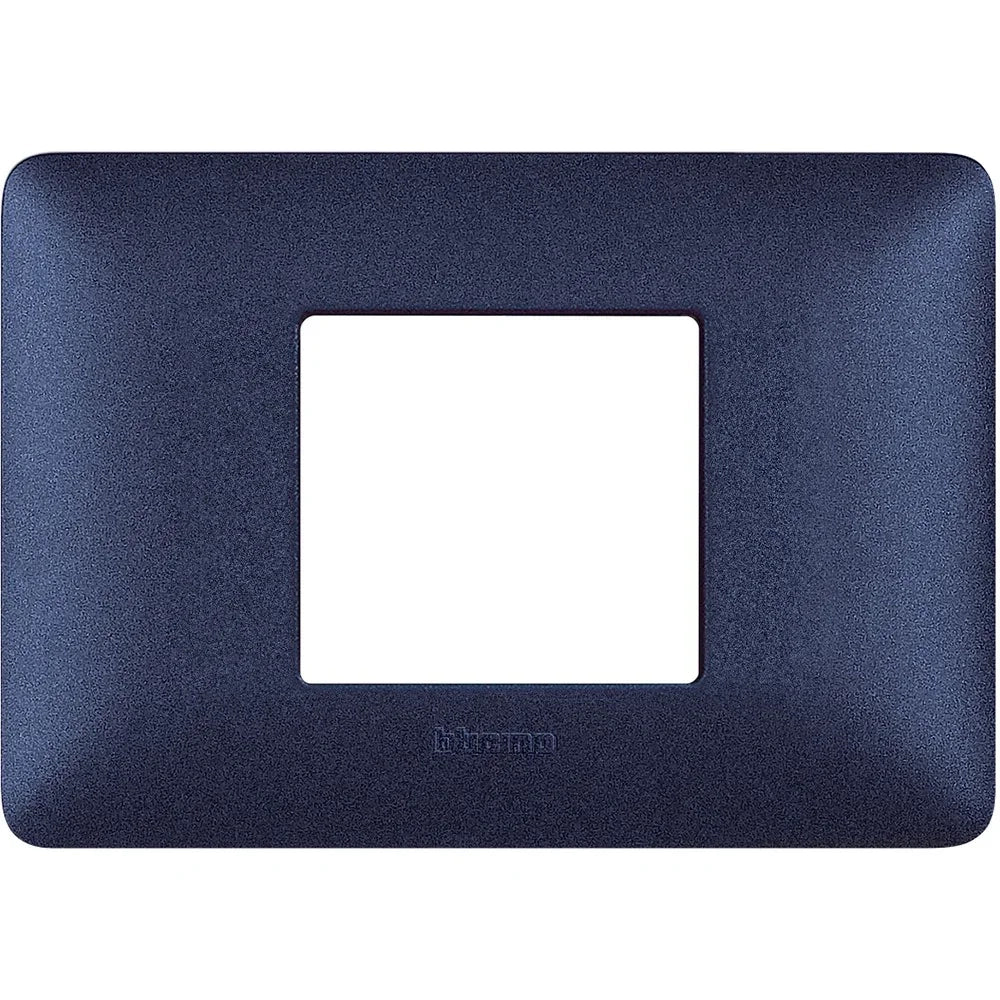 Placca Bticino Matix 2 moduli centrati blu mercurio AM4819TBM