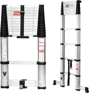 Scala Telescopica a 3,8 Metri - Ladder Telescopica Inclinabile - Ladder Telescopica - Raffreddo Soft - Pieghevole