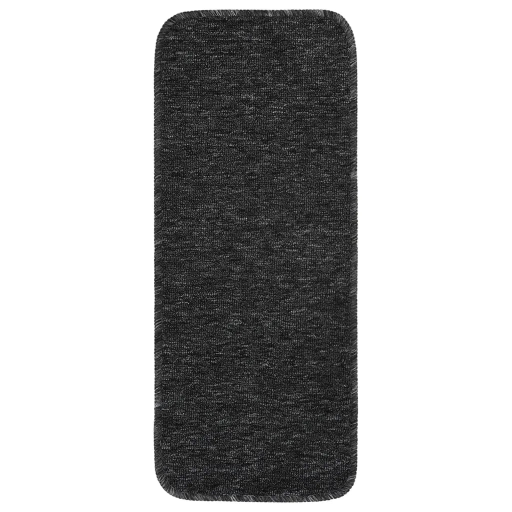 Tappetini per Scale 15 pz 60x25 cm Antracite Rettangolari 340394