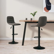 Sedie da Bar 2 pz Grigio Scuro in Velluto 333992