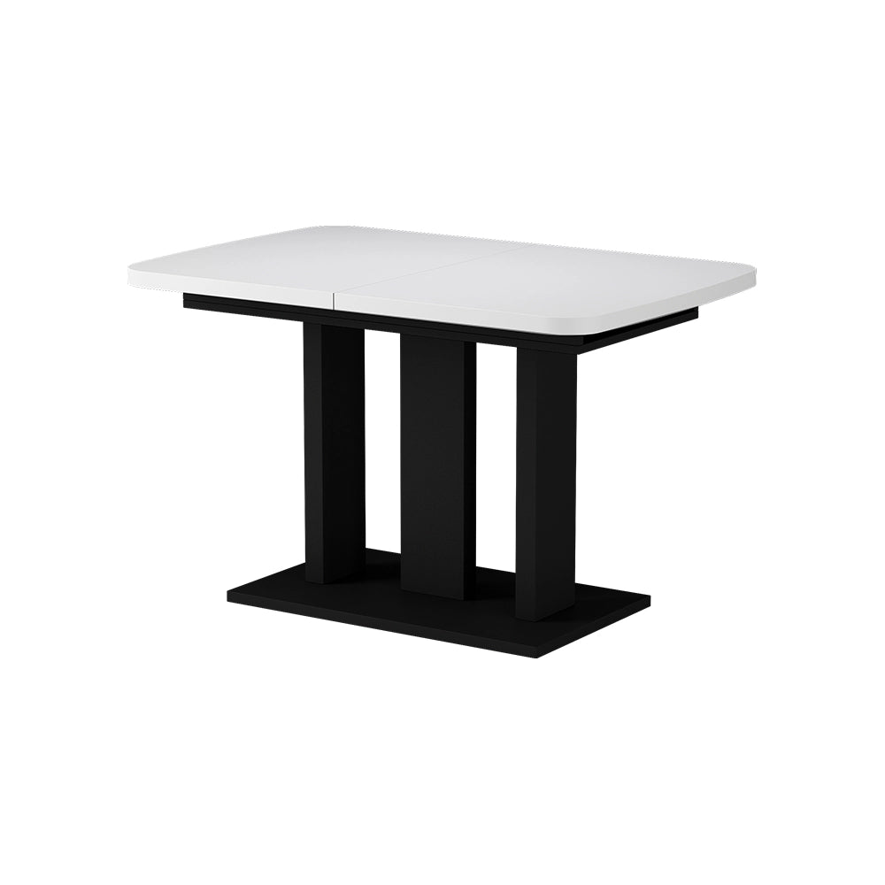 Vicco Tavolo da pranzo Estensibile Nero/bianco 120/160 x 80 cm 2 parti