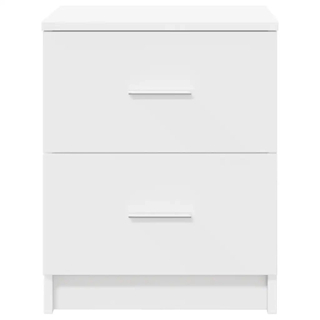Comodini 2 pz con 2 Cassetti Bianchi 40x36x50 cm 858786