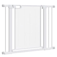 Cancellino per Cani Estensibile a Pressione con Chiusura Automatica per Spazi da 75-103cm, Bianco