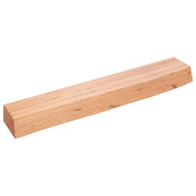 Ripiano Muro | Scaffale a Parete | Mensole Parete Marrone Chiaro 60x10x6 cm Massello Rovere Trattato