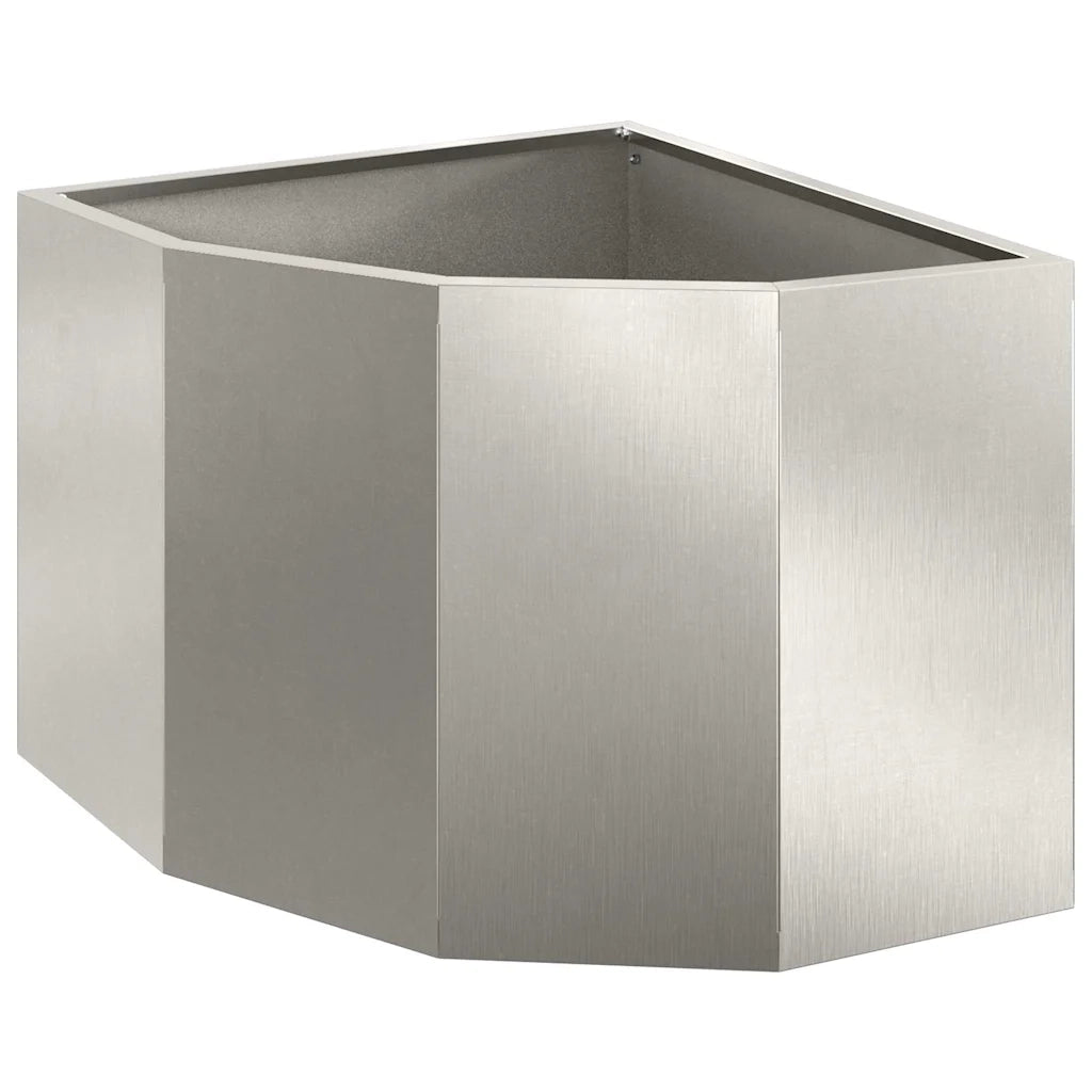 Vaso d'angolo Argento 45 x 45 x 35 cm Acciaio inossidabile 883651