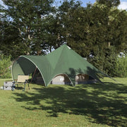 Tenda Teepee per 5 Persone Verde e Grigio 415 x 415 x 247 cm