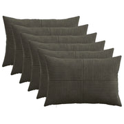 Federa 6 pcs ALMELO Antracite 50 x 75 cm corduroy 915122