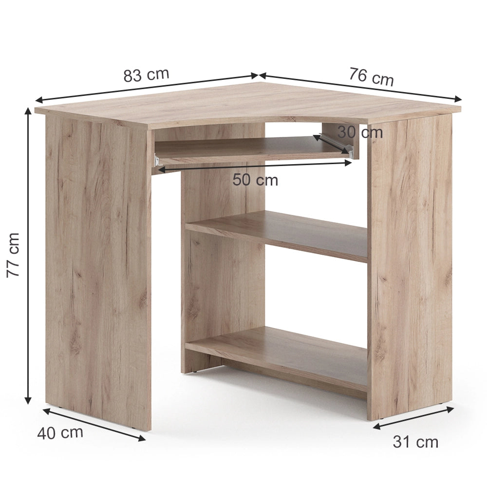 Vicco Scrivania angolare Sonoma 83 x 76 cm
