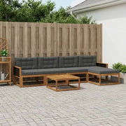 Set di divani da esterno con cuscino 6 pcs Naturale e Antracite 3382495
