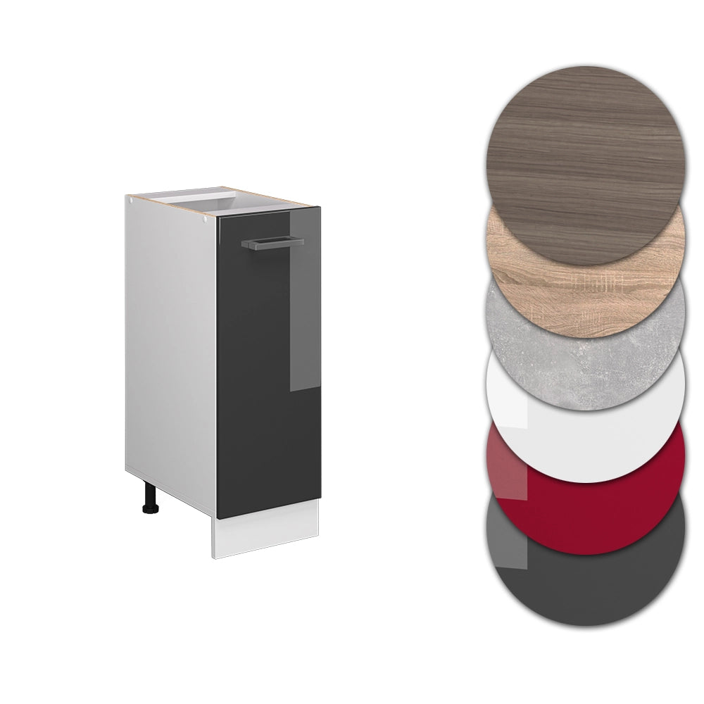 Vicco Armadio cucina dispensa alto Antracite lucido 30 cm senza piano di lavoro