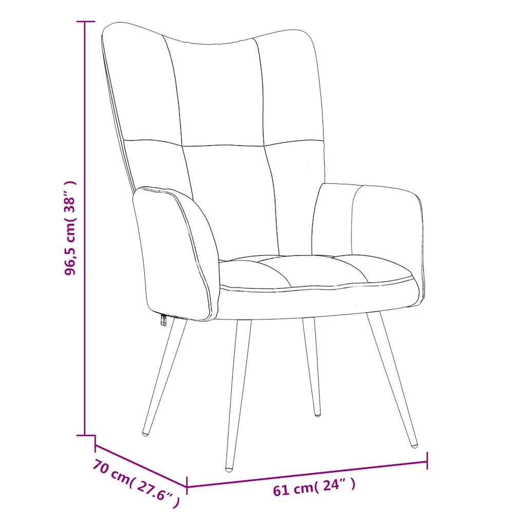 Poltrona Relax Marrone in Velluto 328081