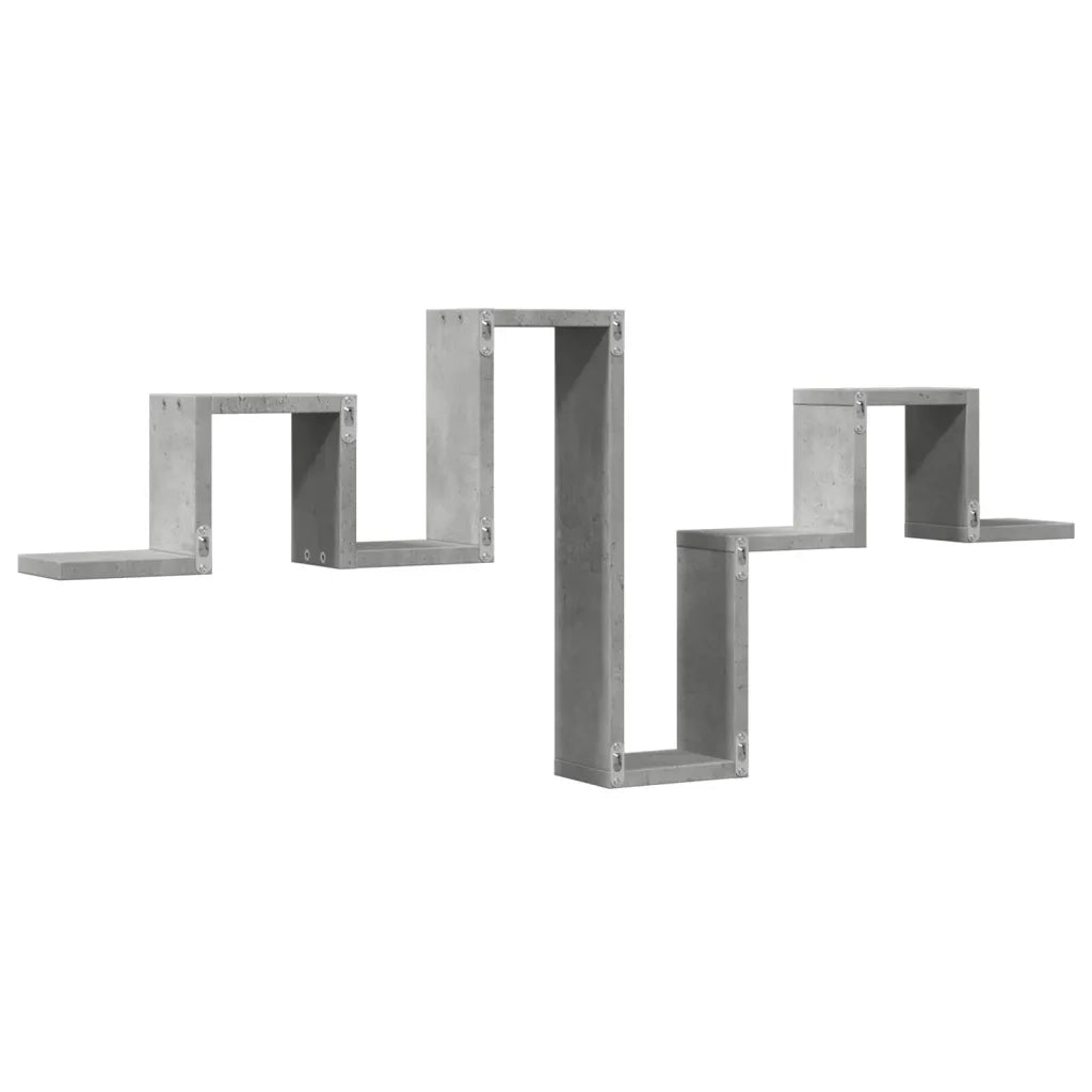 Scaffale a Muro | Mensola a parete Grigio Cemento 104,5x10x43 cm Legno Multistrato