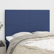 Testiera-Testata-Testiera Decorativa Blu 144x5x118/128 cm Tessuto 460615