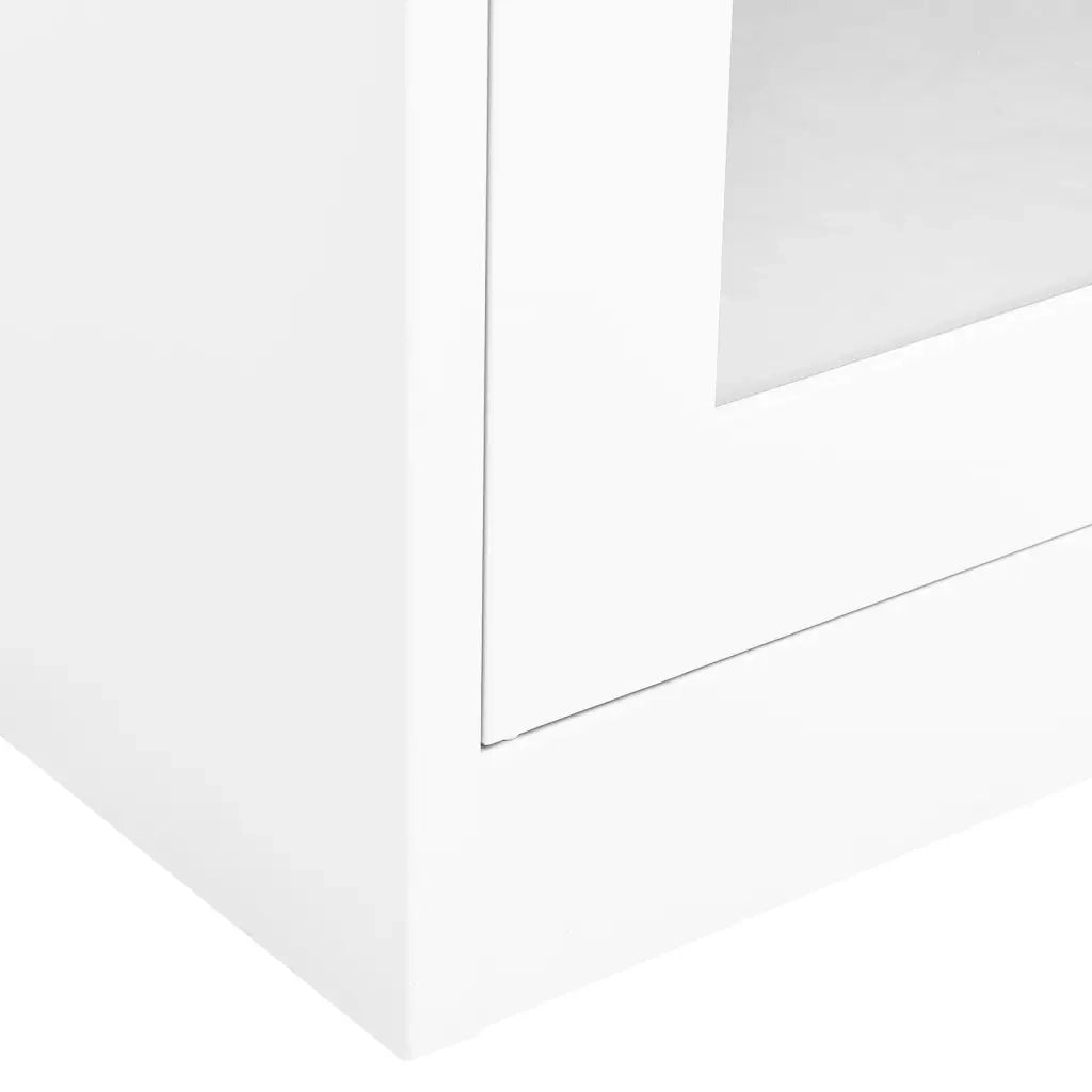 Armadio per Ufficio Bianco 90x40x180 cm in Acciaio e Vetro 335938