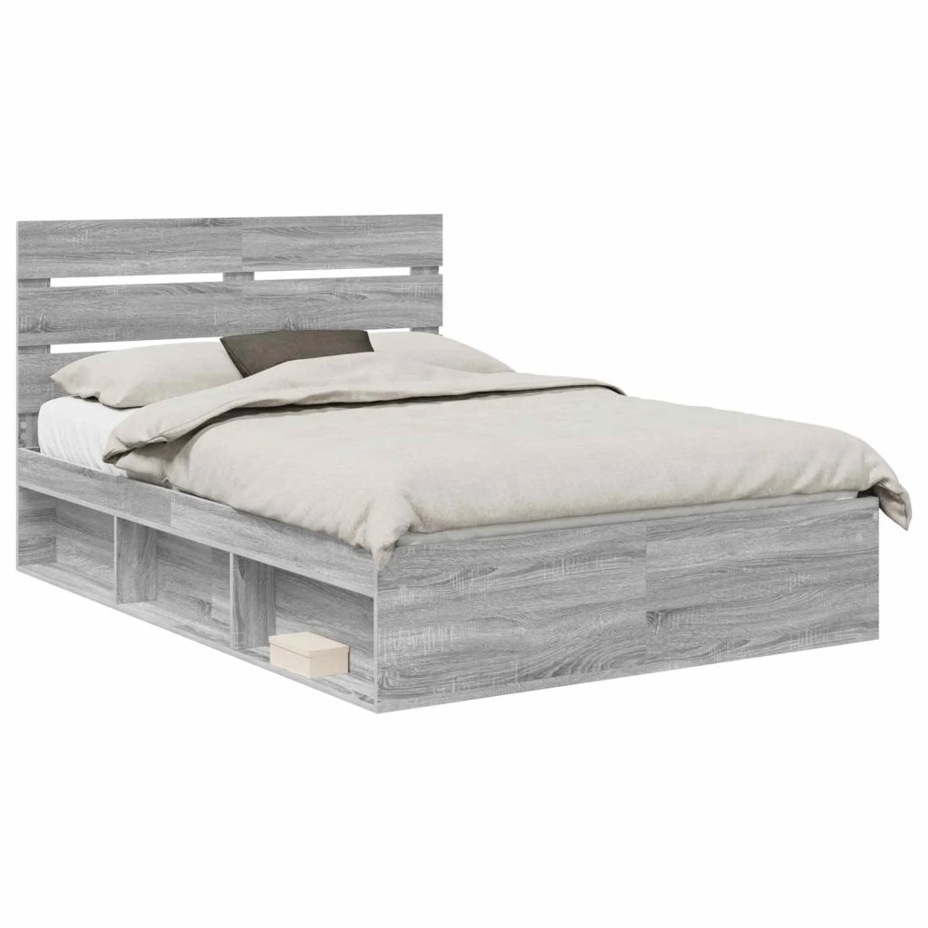 Struttura del letto Grigio Sonoma 150 x 200 cm Pino massello 3411733