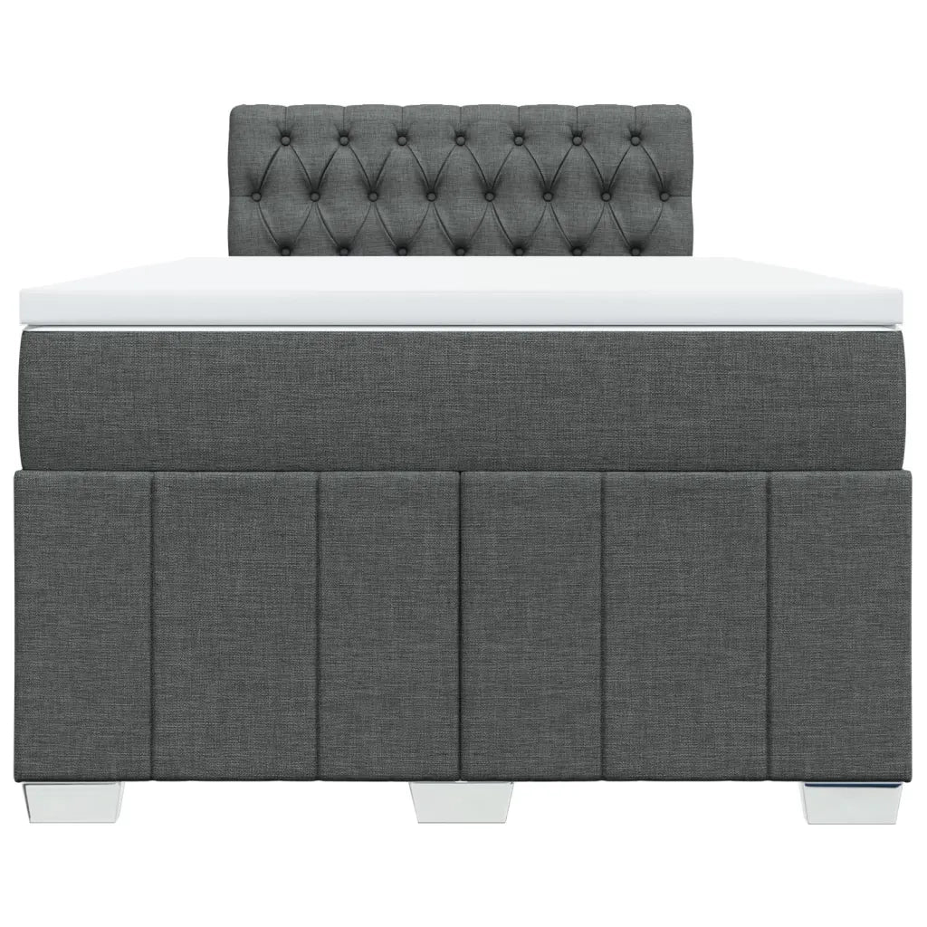 Giroletto a Molle con Materasso Grigio Scuro 120x200 cm Tessuto 3287043
