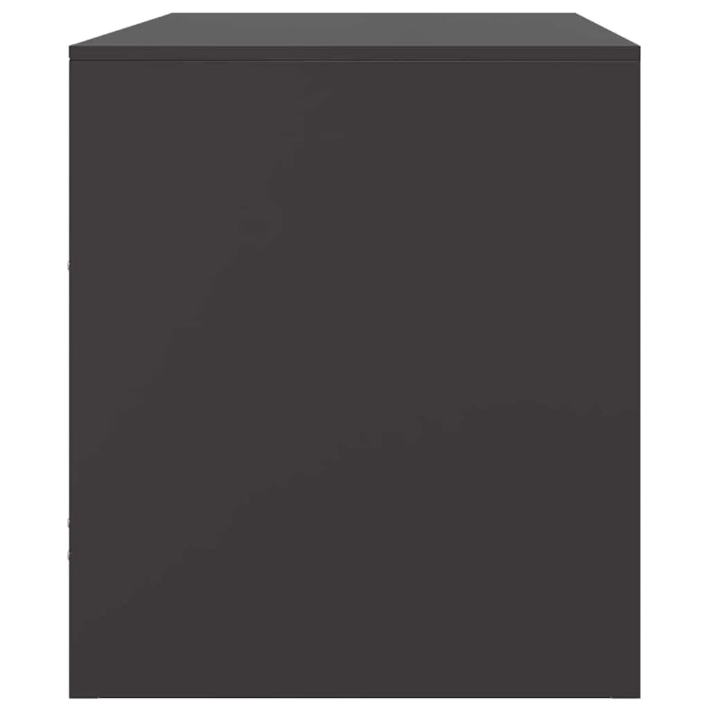 Mobile TV multimediale scaffale TV credenza mobile TV sala da pranzo soggiorno camera da letto 2 pezzi 67 x 39 x 44 cm acciaio nero 02_0028542