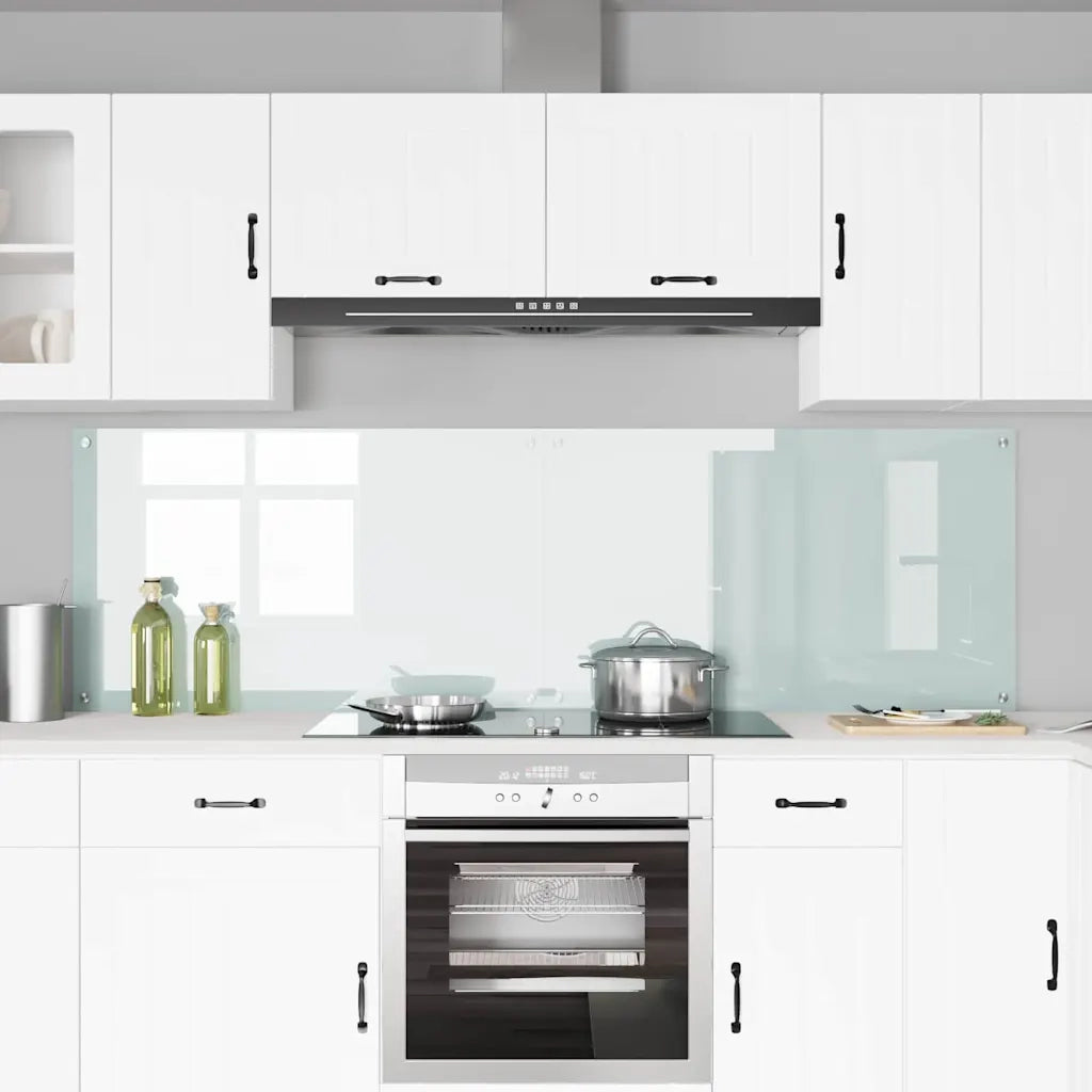 Schienale da cucina 2 pcs Bianco 100 x 60 cm vetro temperato 3415529
