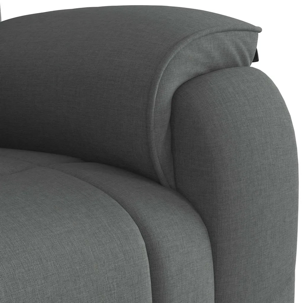 Poltrona Massaggiante | Sedia Relax Reclinabile Grigio Scuro in Tessuto