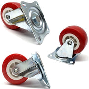 Trade Shop - Ruota Con Piastra Girevole Per Carrello Sedia Diametro 5cm 50 Mm Nucleo Plastica -