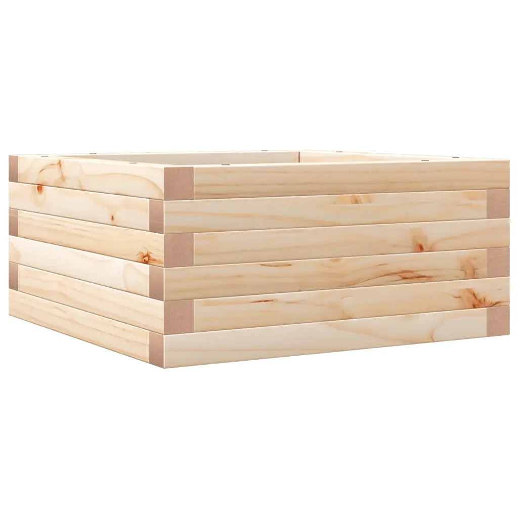 Fioriera da Giardino-Vaso da Esterno 50x50x23 cm in Legno Massello di Pino