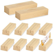 10 pezzi di supporti per cartelloni in legno naturale, supporti per foto con etichetta, alta qualità stand per tavolo, adatto per ristoranti, matrimoni, feste, ecc.