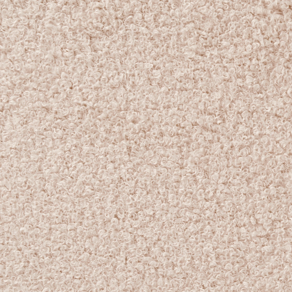 Set di 2 sedie da pranzo in tessuto beige e legno scuro stile retrò senza braccioli