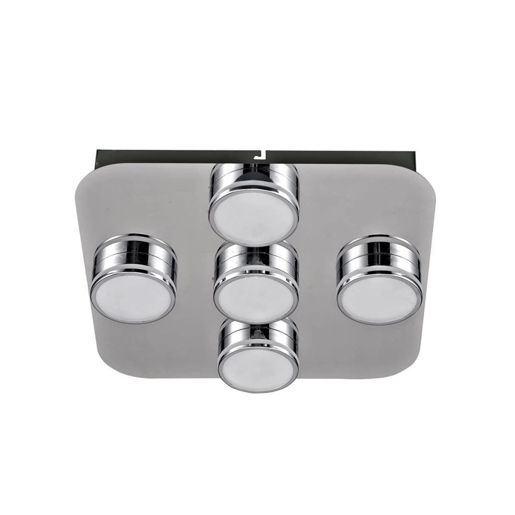 Plafoniera LED Italux Marcel quadrata 32cm cromo 3000K