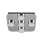 Plafoniera LED Italux Marcel quadrata 32cm cromo 3000K
