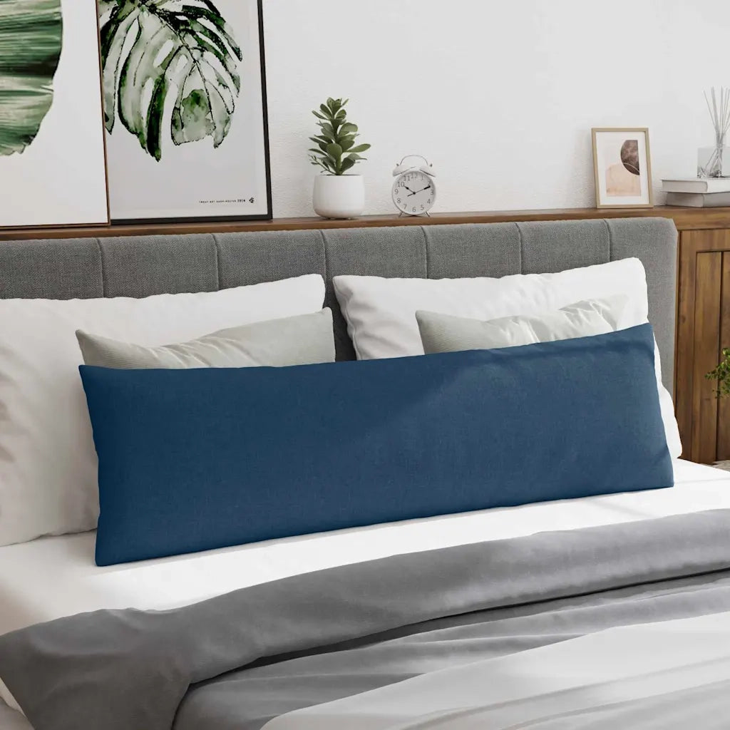 Cuscini da Divano 2 pz | Cuscini per sedie Blu 145 x 40 cm Tessuto