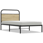Letto singolo | Letto per adulti | Giroletto senza Materasso Rovere Sonoma 107x203cm in Truciolato