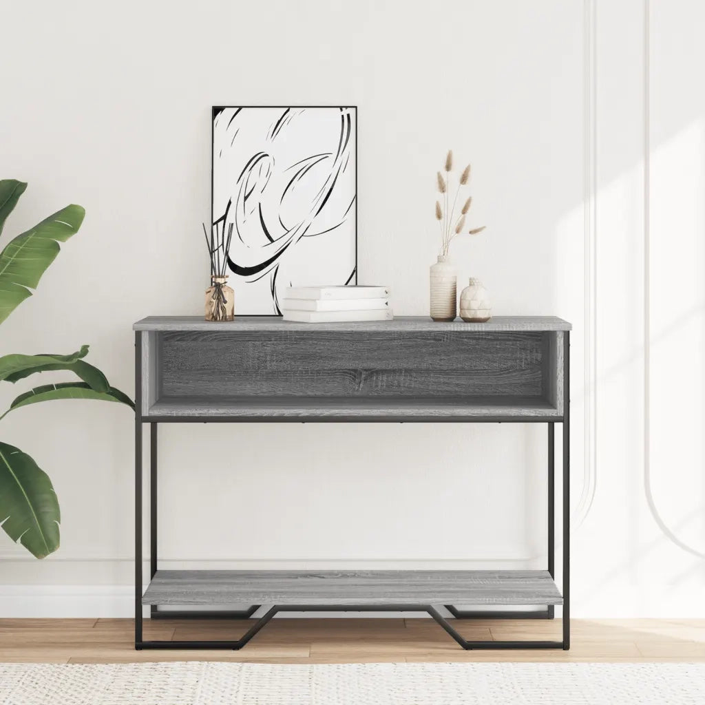 Tavolo Consolle Grigio Sonoma 100x35x74,5 cm in Truciolato
