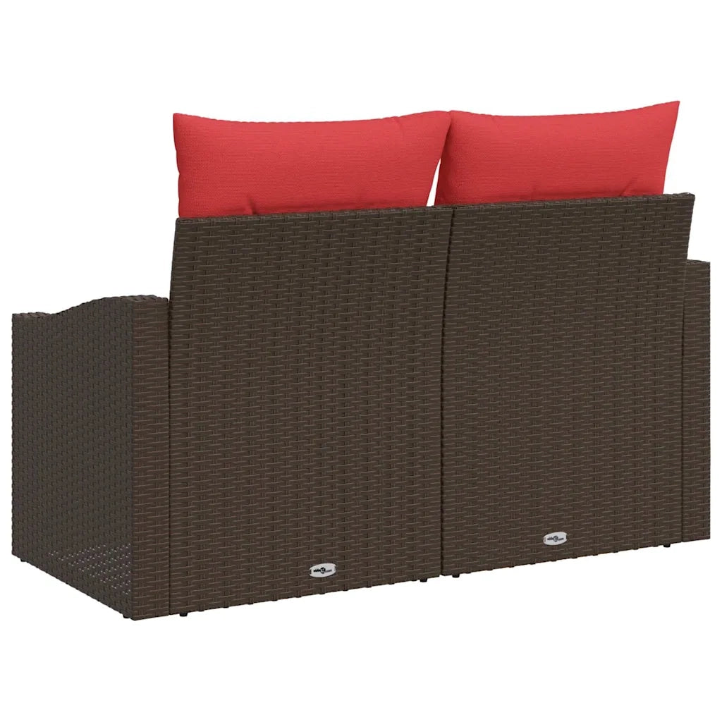 Divano da giardino Marrone 123 x 62 x 69cm polyrattan 42006778