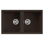 Lavello Elleci Incasso 2 vasche 83,6x48,8 Best 450 Sottotop Granitek Espresso Marrone LGB45078BSO