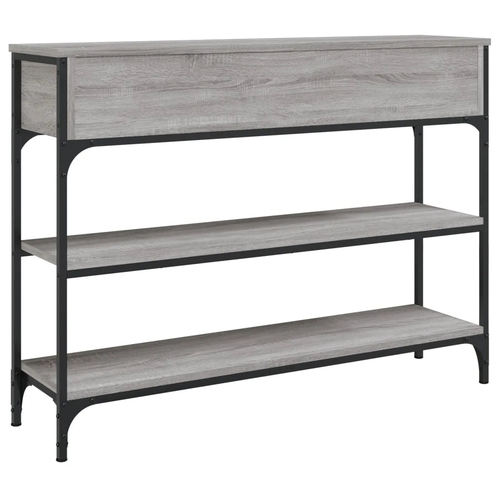 Tavolino Consolle | Tavolo d'Ingresso Grigio Sonoma 100x25x75cm Legno Multistrato