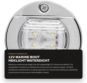 Luce di Navigazione per Barche da 12V - Impermeabile - Facile da Installare - LED - Acciaio Inossidabile - Adatto per Barche da Diporto