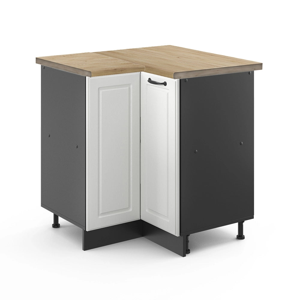 Vicco Mobile ad angolo cucina Bianco casa di campagna 75.6 cm , PL Rovere