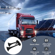 Clacson a doppio tubo 12V per autocarri con compressore - 115 dB per auto, treni, barche, furgoni